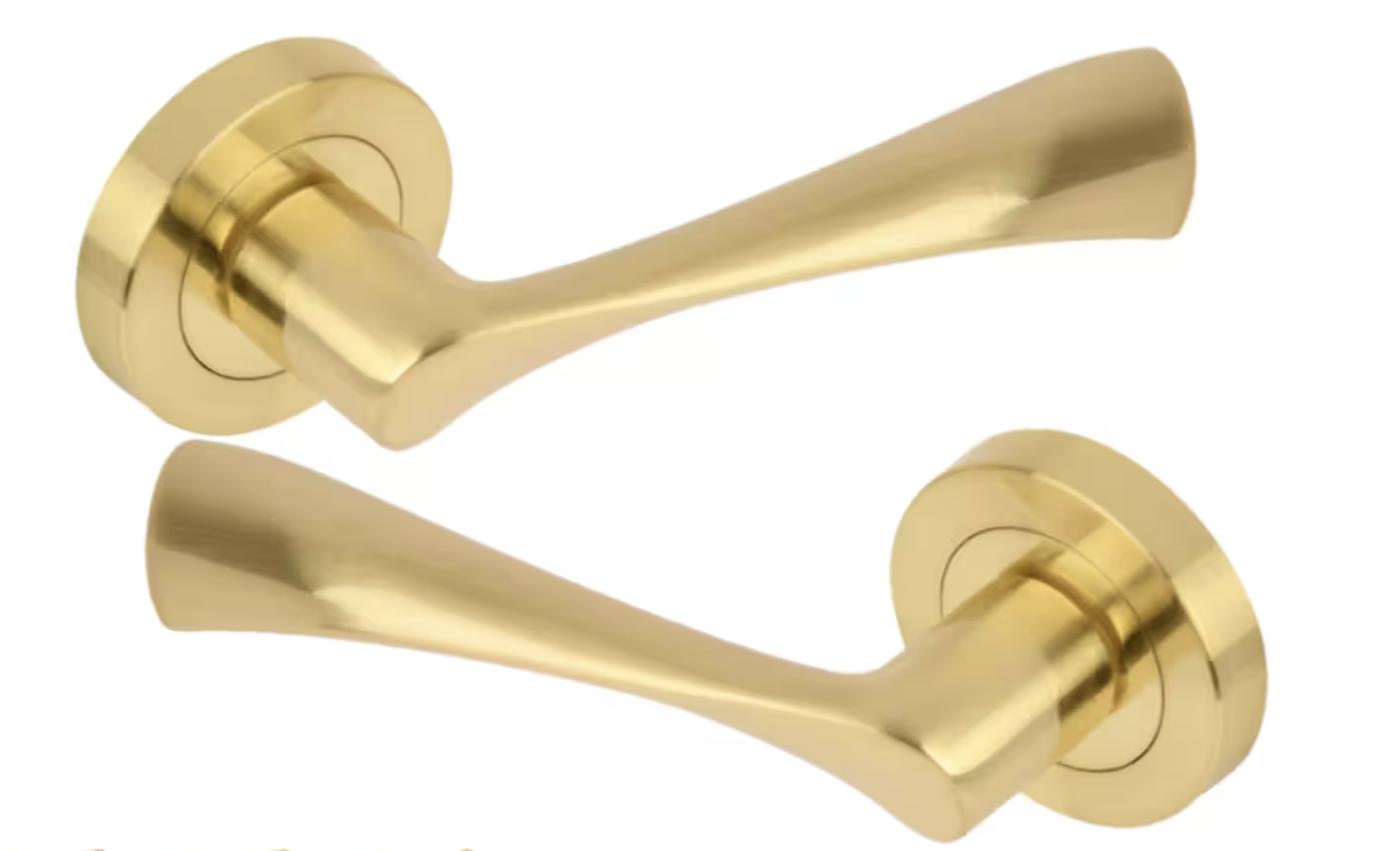 Brass door handle finishing detail